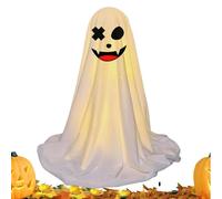 Fantasma Decorazione Halloween - da Giardino con Luci a Filo - Ornamento per Portico Porta Mensola Libreria Tavolo Parete Finestra Interni Casa Festa