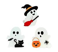 Fantasma decorazione per pavimenti di Halloween | 3 pannelli da tavolo ornamentali fantasma a tiro , pannelli decorativi in legno per il soggiorno della finestra 'armadio dello scaffale