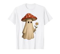 Fantasma del Fumetto Cottagecore con Il Cappello e Il Fiore del Fungo Maglietta