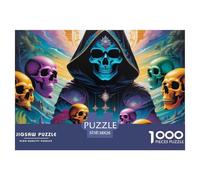 Fantasma del peccato Puzzle 1000 pezzi teschio puzzle arte decorazione interna in cartone 100% riciclata per adulti 38 x 26 cm/1000 pezzi