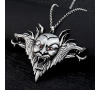 Fantasma dell'Annata Avatar Maschera Diavolo Testa di Lupo Collana Ciondolo Collo Vintage Goth Punk Accessori di Gioielli da Uomo