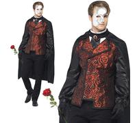 Fantasma Dell'Opera Maschera Costume Uomo Halloween Costume Adulti