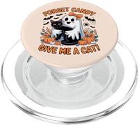 Fantasma di Halloween con gatto nero Dimentica le caramelle Dammi un gatto PopSockets PopGrip per MagSafe