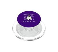 Fantasma di Halloween con gatto nero Dimentica le caramelle Dammi un gatto PopSockets PopGrip per MagSafe