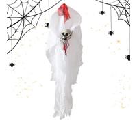 Fantasma Di Halloween Da Esterno Sposa Spettrale Con La Testa In Mano
