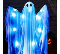 Fantasma di Halloween - Decorazioni Halloween Di Fantasma Luminose Regolabili | Statua Brillante E Spaventoso Con Suoni Per Uso Interno Ed Esterno In Casa Finestra Portico Porta Feste Notturne