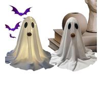 Fantasma di Halloween | Fantasmi con luce LED integrata, per casa in 2 pezzi, per interni ed esterni, camera da per bambini e caminetto