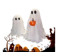 Fantasma di Halloween, Fantasmi Pendenti | 2 Pezzi Decorativi , Scultura per Tavolo, Giardino, Terrazza, Interni, Casa, Festa, Finestra