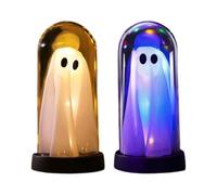 Fantasma di Halloween in cloche, fantasma luminoso con luci a LED Adotta un fantasma in un barattolo, carino fantasma di Halloween con luce per la casa, cucina, mensola del tavolo, decorazione per
