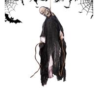 Fantasma di Halloween, scherzo scheletro luminoso, spaventoso teschio di Halloween, per interni ed esterni, giardino, terrazza, prato, sentiero, casa infestata, porta di casa