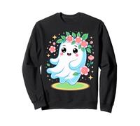 Fantasma Floreale Kawaii di Halloween Felpa