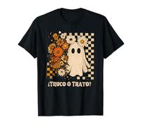Fantasma Floreale Vintage | Design retrò Halloween con Fiori Maglietta