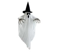 Fantasma Halloween con LED e Ornamento Spettrale Appendibile per Esterni
