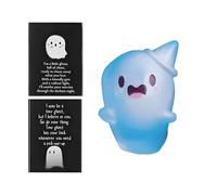 Fantasma Halloween | Simpatico luminoso decorazione esterna | Simpatica statua luminosa in resina a forma di piccolo fantasma con scatola, per un'atmosfera festiva