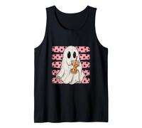 Fantasma Iced Coffee Shirt Halloween Rosa Polka DOT Carino Retro Canotta
