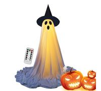 Fantasma Illuminato Per Esterni | Luci Spettrali per Feste con Telecomando | Accessorio Suggestionante Per Halloween Festività Cortile Giardino Portico
