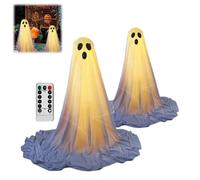 Fantasma incandescente che indossa il cappello sul portico anteriore decorazioni di Halloween Illuminano il fantasma Hallowen per la decorazione anteriore ornamenti del partito