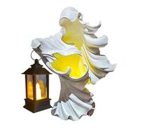 Fantasma Lanterna di Halloween | Spaventosa decorazione della statua del fantasma vintage,Statue di streghe in resina per feste in giardino con all'aperto, decorazioni di Halloween