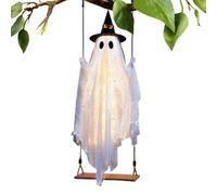 Fantasma Oscillante Con Il Cappello Della Farfalla | Grande Arredamento Da | Accessori Di Halloween Per Casa Infestata All'aperto | Per Cortile Interno, Recinzione Prato, Portico, Albero, Parete
