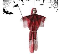Fantasma per Halloween Esterno - Arredamento Esotico per Esterni - Artigianato di Falce Spaventosa per Portico Finestra Sentiero Giardino Casa Stregata Festa Cucina Sala da Pranzo Mensola del