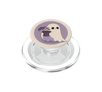 Fantasma prugna con un vaso Kawaii per gli amanti di Halloween PopSockets PopGrip per MagSafe