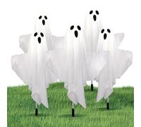 Fantasma Solare- Solare Di Tipo Fantasma Per Giardino, Decorazione All'aperto A Misura Di Halloween | Di Illuminazione Inquietanti E Evidenti Per Illustrare Le Pareti E I Patii Este