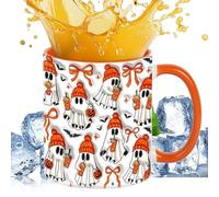 Fantasma Spaventosa | Viaggio Ceramica Resistente al Calore per Vino Fantasma | da Bevande 350ml Manico Ergonomico per Succo Tè Acqua Ghiacciata Birra Caffè Caldo