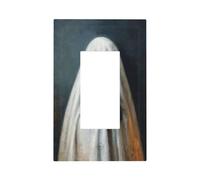 Fantasma stravagante in un foglio bianco che tiene interruttore della luce del gatto piastra da parete piastra frontale copertura singola bilanciere 1 banda decoratore presa coperture per la casa