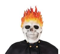 Fantasma Teschio Fuoco Maschera Rider Costume Adulti Death Scheletro Grim Reaper