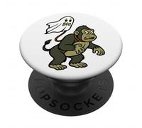 Fantasma volante che cammina con gorilla scimmia, animale zoo divertente PopSockets PopGrip Adesivo