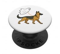 Fantasma Volante Che Cammina Pastore Tedesco GSD Cane Mamma Papà Pet PopSockets PopGrip Adesivo