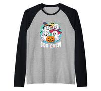 Fantasmi amichevoli Carini e Divertenti di Halloween The Boo Crew Maglia con Maniche Raglan