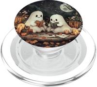 Fantasmi Comici Lettura Libri Moon Pumpkins Graphic PopSockets PopGrip per MagSafe