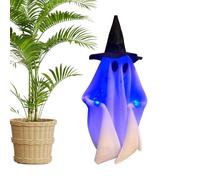 Fantasmi Di Halloween Da Esterno - Decorazione Spettrale Realistica e Carina a Batteria | Fantasma Con Cappello Da Addobbo Luminoso Halloween - Per Giardino Portico Patio Prato Cortile Casa Festa Casa