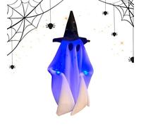 Fantasmi Di Halloween Da Esterno - Spaventoso Realistico A Batteria,Fantasma Con Cappello Da Addobbo Luminoso Halloween - Per Giardino Portico Patio Prato Cortile Casa Festa Casa Infestata