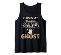 Fantasmi Divertenti Umorismo This Is My Human Costume Halloween Ghost Canotta