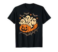 Fantasmi Halloween su Zucca Giostra Treno Fantasma Maglietta