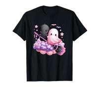 Fantasmi Kawaii su Nuvola con Scopa Maglietta