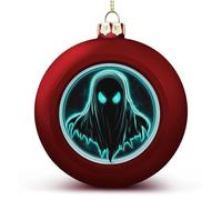 Fantasmi Neon Green Palla di Natale Ornamenti Infrangibili Appesi Palline di Natale per la decorazione dell'albero di Natale Rosso Palline per albero di Natale per feste di nozze