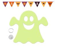 Fantasmi sospesi Decorazione di Halloween illuminata - Decorazione fantasma che si illumina, fantasmi sospesi su entrambi i lati, decorazioni di grandi dimensioni per finestre, pareti, porte, cortile