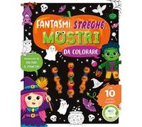 Fantasmi, streghe, mostri da colorare. Ediz. illustrata. Con 10 pastelli impilabili