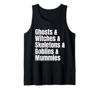 Fantasmi Streghe Scheletri Goblin Mummie Lista Halloween Canotta