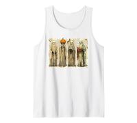 Fantasmi Vintage su Pagine antiche Halloween Arte Gotica spettrale Canotta