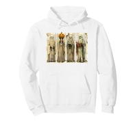 Fantasmi Vintage su Pagine antiche Halloween Arte Gotica spettrale Felpa con Cappuccio