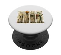 Fantasmi vintage su pagine antiche Halloween arte gotica spettrale PopSockets PopGrip Adesivo