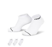 Jordan Everyday No-Show Socks (3 Pairs) men Socks white in taglia:M