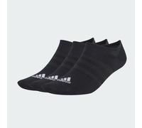 adidas Unisex - Adulto Thin and Light No-Show Socks 3 Pairs, Black / White, 6.5-8