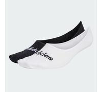 adidas Unisex - Adulto Thin Linear Ballerina Socks 2 Pairs, White/Black, 8.5-10