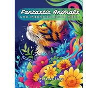 Fantastic Animals and where to color them: Relax by coloring, Pastime book for adults and kids, Coloring pages for adults and kids, beautiful animals to color