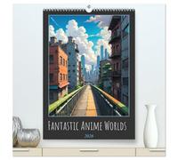 Fantastic Anime Worlds (High Quality Premium Wall Calendar 2026 DIN A2 portrait),CALVENDO 12 Month Wall Calendar: A journey through fantastic anime worlds.